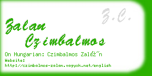 zalan czimbalmos business card